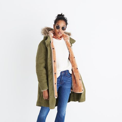 Madewell Military Parka, Madewell Jacket, Fishtail Parka, Buy Coats, Stylish Coat, Parka Coat, Madewell Jeans, Denim Jacket Women, Jackets Online