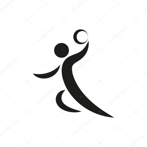 Sport Symbol Design, Handball Tattoo, Olympic Pictogram, Handball Logo, Sports Symbols, Sports Logo Design, Sports Complex, Sports Day, Symbol Design