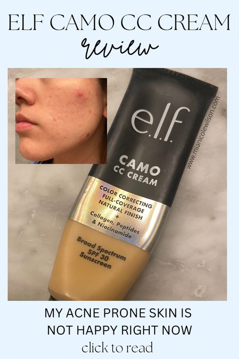 Review for elf makeups camo cc cream foundation pros and cons Elf Camo Cc Cream Swatches, Best Cc Cream Drugstore, Elf Foundation, Best Cc Cream, Beauty Blender Foundation, Best Drugstore Foundation, Beauty Blender How To Use, Olive Undertones, Drugstore Foundation