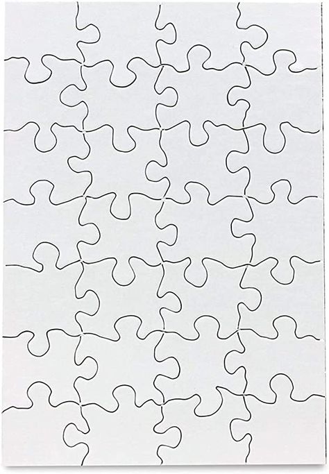 Amazon.com: Hygloss Puzzles DIY Party Invite - Blank Puzzle for Decorating - Art Activity - Use as Party Favors - White, Sturdy – 5.5 x 8 Inches, 28 Pieces - Comes with Envelopes - 8 Qty : Toys & Games Blank Puzzle Pieces, Blank Puzzle, Puzzle Piece Art, Party Favors Diy, Graph Paper Drawings, Diy Puzzles, Puzzle Crafts, Personalized Puzzles, Vbs Crafts