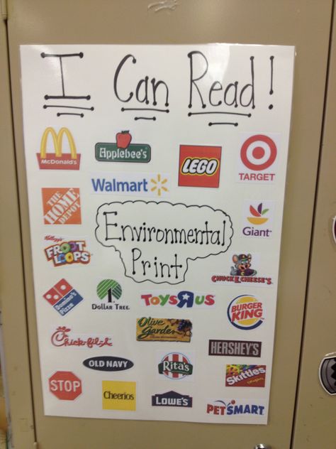 Mrs P - Environmental Print Environmental Activities, Prek Literacy, Kindergarten Anchor Charts, Environmental Print, Daily Five, Creative Curriculum, Preschool Literacy, Phonics Kindergarten, E Mc2