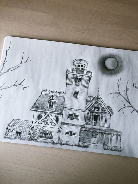 Practical Magic House Tattoo, Tattoo Practical Magic, Practical Magic Drawing, Practical Magic House Drawing, Salem Witch House Tattoo, Practical Magic House Blueprints, Practical Magic Roof Scene, Practical Magic Quotes, Practical Magic House