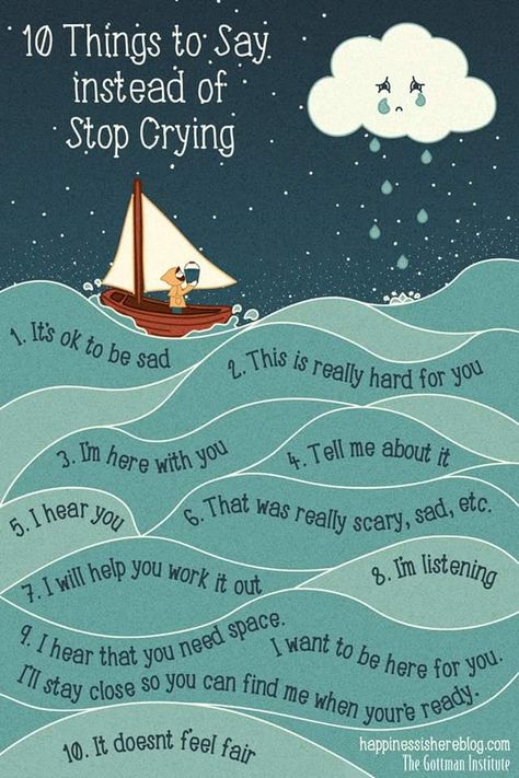 Handout with easy and positive phrases for an adult to use with infants and toddlers that replace “Stop Crying”. Uppfostra Barn, Education Positive, Smart Parenting, Stop Crying, Parenting Skills, Gentle Parenting, Good Parenting, School Counseling, Positive Parenting