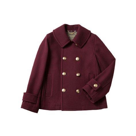 Lamb Melton Classic P Coat via Polyvore featuring outerwear, coats, melton wool coat, purple coat und melton coat P Coat, Jane Marple, Purple Coat, Mode Inspiration, Dream Clothes, Outerwear Coats, Fashion Killa, Gossip Girl, Look Cool