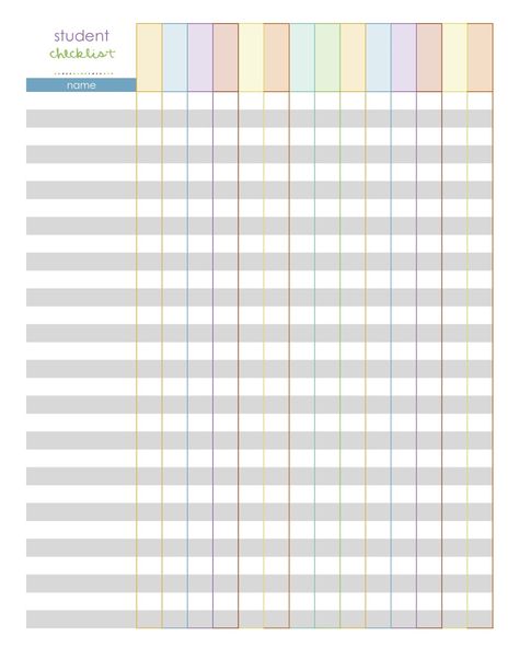 Elementary Class List Template | Monthly planning pages- A calendar side and a notes side. Plan Book Template, Grade Book Template, Teacher Grade Book, Checklist Planner, Attendance Sheet, Teacher Planning, Teacher Lessons, Teacher Binder, Plan Book