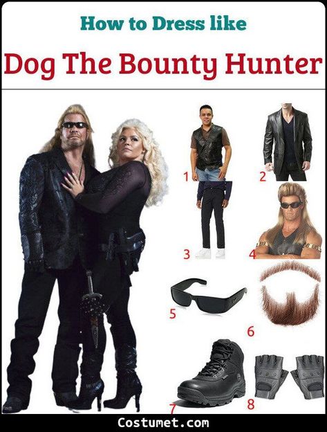 Dog Bounty Hunter Costume, Dog Bounty Hunter Costume Couple, Bounty Hunter Costume Women, Dog The Bounty Hunter And Beth Costume, Dog And Beth Halloween Costumes, Dog The Bounty Hunter Costume, Bounty Hunter Costume, Blonde Hair Costumes, Beth The Bounty Hunter