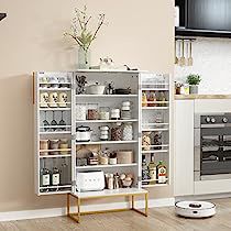 Pantry With Doors, Small Pantry Cabinet, Wood Kitchen Pantry, Pantry Cabinet Free Standing, Shelves For Kitchen, Kitchen Pantry Doors, White Pantry, Pantry Cabinets, Pantry Storage Cabinet