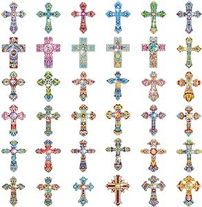 36 Pcs Cross Diamond Painting Keychains 5D Double Sided Cross Shaped Diamond Art Keychains Diamond Painting Kits Gem Art Diamond Keychains for DIY Kids Adults Crafts Home Decor Gift Party Favors Gem Art, Gems Art, Diamond Painting Kits, Crafts Home, Adult Crafts, Scrapbook Crafts, Crochet Jewelry, Diamond Art, Fabric Art