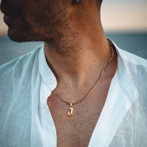 Gold Pendants For Men, Initial Letter Necklace, Gold Initial Pendant, Luxury Jewelry Box, Mens Necklace, Gold Initial, Mens Pendant, Letter Pendants, The Ultimate Gift