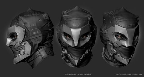 Dungeons And Dragons Rogue, Mascara Oni, Yoji Shinkawa, Metal Gear Solid V, Helmet Concept, Owl Mask, Power Armour, Futuristic Armour, Superhero Masks