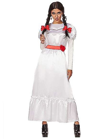 Annabelle Costume, Halloween Idea, Up Theme, Spencers Gifts, Costume Inspo, Fantasias Halloween, White Gowns, Costume Makeup, Red Accents