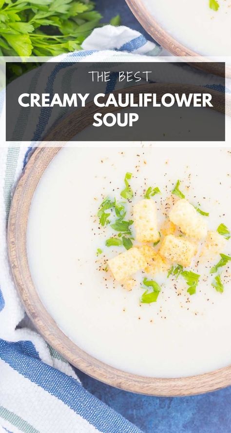 Cauliflower Parmesan, Parmesan Soup, Creamy Cauliflower Soup, Simple Soup, Best Healthy Dinner Recipes, Creamy Cauliflower, Best Soup Recipes, Low Carb Soup, Chicago Food