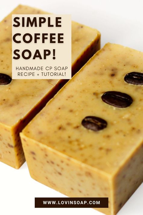 Diy Coffee Soap, Coffee Soap Recipe, Cold Process Soap Recipes, Handmade Soap Recipes, Recipe Tutorial, Coffee Soap, Soap Ideas, Coffee Grinds, Soap Recipe