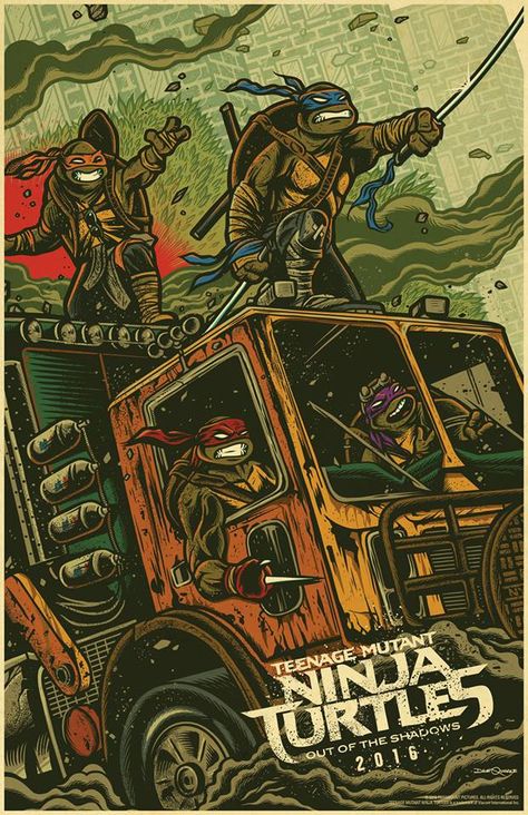 Check out this awesome limited edition TMNT poster by Gallery1988 artist Dave Quiggle #TMNT2 Bebop And Rocksteady, Ninja Turtles 2, Turtle Wallpaper, Tmnt Movie, Space Ghost, Teenage Mutant Ninja Turtles Artwork, Arte Alien, Teenage Mutant Ninja Turtles Art, Ninja Turtles Artwork