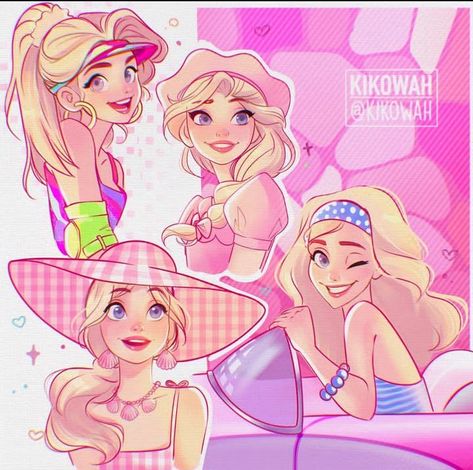 Barbie And Ken Fanart, Barbie 2023, Princess Charm School, Barbie Art, Barbie Drawing, Barbie Cartoon, Barbie Images, Fairy Friends, Im A Barbie Girl