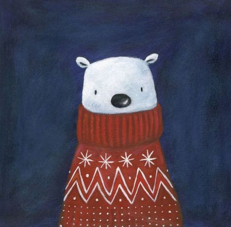 Christmas Polar Bear, Polar Bear Art, Polar Bear Christmas, Bear Character, Winter Illustration, Bear Illustration, Christmas Bear, Bear Art, Christmas Drawing