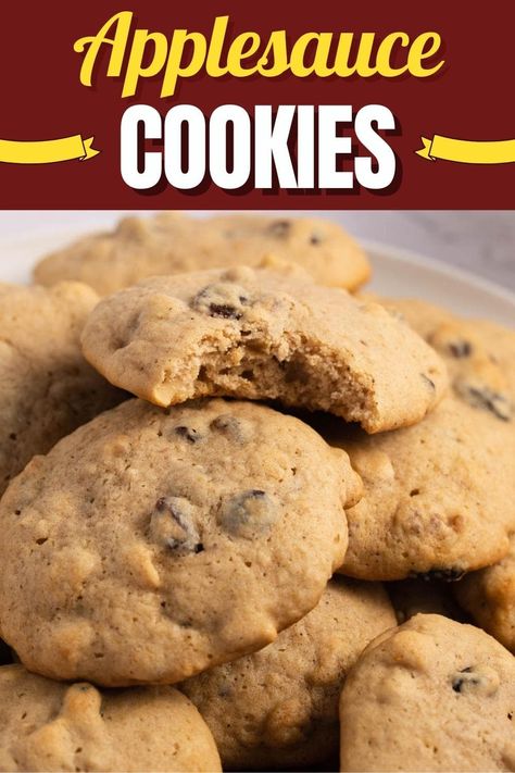 Applesauce Spice Cookies, Applesauce Baked Goods, Applesauce Raisin Cookies, Apple Sauce Oatmeal Cookies, Apple Sauce Cookies Recipe, Applesauce Chocolate Chip Cookies, Apple Sauce Cookies, Applesauce Cookies Recipes, Jumble Cookies