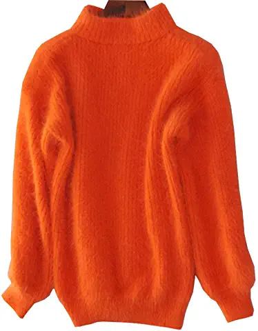 Amazon.com: orange turtleneck sweater - Clothing / Women: Clothing, Shoes & Jewelry Velma Costume, Fluffy Jumper, Pull Mohair, Fur Sweater, Ladies Turtleneck Sweaters, Fur Fabrics, Mohair Sweater, Winter Mode, Orange Turtleneck Sweater