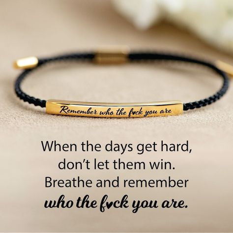 Olivia Jewelry Daglig Motivation, Motivational Bracelets, Tube Bracelet, Personal Empowerment, Empowering Words, Remember Who You Are, Hard Days, Life Challenges, Stay True