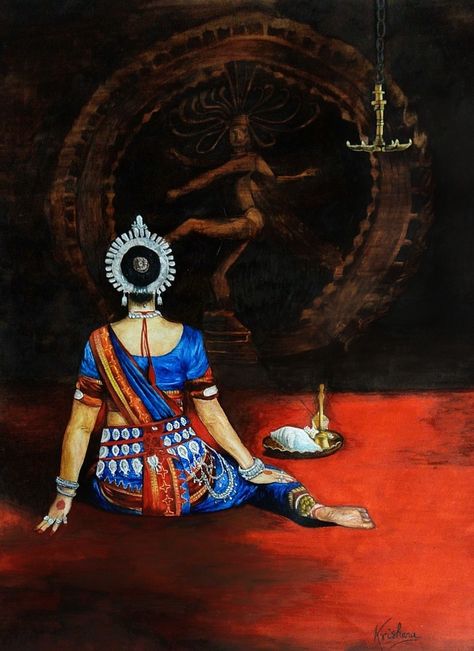 Odissi Dancer Painting, Bharatanatyam Poses Painting, Painting On Indian Culture, Bharatnatyam Painting On Canvas, Kathak Dance Painting, Odissi Dance Painting, Natraj Sketch, Natraj Drawing, Bharatnatyam Painting