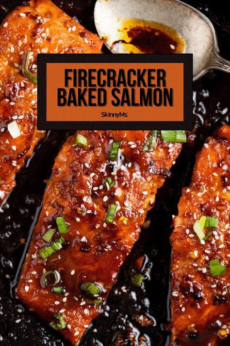 Baked Asian Salmon, Chinese Salmon Recipes, Chinese Fish Recipes, Korean Salmon Recipe, Korean Salmon, Firecracker Salmon Recipes, Firecracker Salmon, Asian Salmon Recipes, Roasted Smashed Potatoes