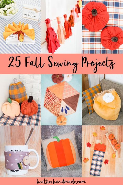 Fall Crafts To Sew And Sell, Free Fall Sewing Projects, Easy Fall Sewing Crafts, Crafty Sewing Projects, Simple Fall Sewing Projects, Fall Decor Sewing Projects, Easy Fall Sewing Projects, Seasonal Sewing Projects, Easy Winter Sewing Projects