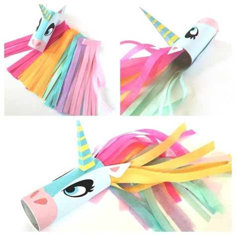 unicornio tubo WC Diy With Kids, Unicorn Birthday Party Ideas, Unicorn Craft, Toilet Roll Craft, Unicorn Crafts, Wine Bottle Diy Crafts, Craft Kids, Unicorn Head, Toilet Paper Rolls