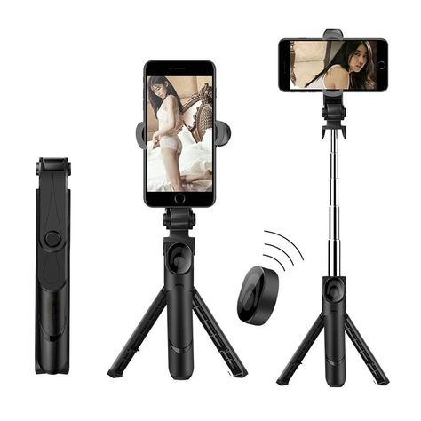 3 In 1 Selfie Stick Phone Tripod Extendable Monopod with Bluetooth compatible Remote for Smartphone Selfie Stick|Selfie Sticks| - AliExpress Camera Polaroid, Support Portable, Phone Selfie, Support Velo, Phone Tripod, Selfie Photography, Bluetooth Remote, Support Telephone, Monopod