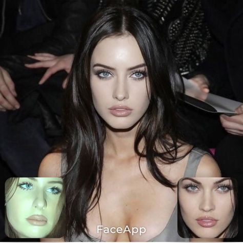 Face morph • Face mix • Mix faces • Face app • Mirphing • Morphed face • Beauty • Pretty • Aesthetic Face Morph, Face App, Small Nose, High Cheekbones, Pretty Aesthetic, Face Beauty, Megan Fox, Vintage Graphics, Beautiful Hair