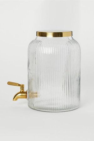 Glass Beverage Dispenser, Hm Home, Glass Dispenser, H&m Home, Drink Dispenser, Cocktail Making, New Homeowner, Reading Nook, Mango Wood