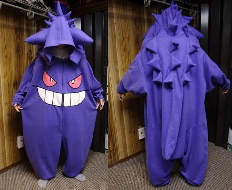 Gengar kigurumi - Album on Imgur Gengar Pokemon, Purple Fleece, Onesie Pajamas, Pantalon Large, Cute Pokemon, Kawaii Clothes, Cosplay Outfits, Harajuku Fashion, Mobile Game