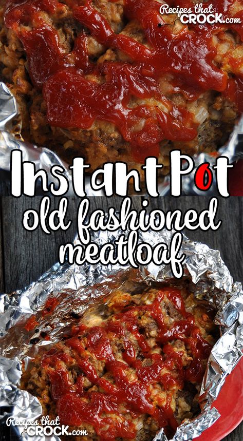 Need dinner in a hurry? This Instant Pot Old Fashioned Meatloaf takes our tried and true, super simple Old Fashioned Meatloaf recipe and turns it into an Instant Pot recipe! Old Fashioned Meatloaf, Instant Pot Recipe, Pot Recipes Easy, Easy Meatloaf, Best Instant Pot Recipe, Meatloaf Recipe, Instant Pot Dinner Recipes, Easy Instant Pot Recipes, Instapot Recipes