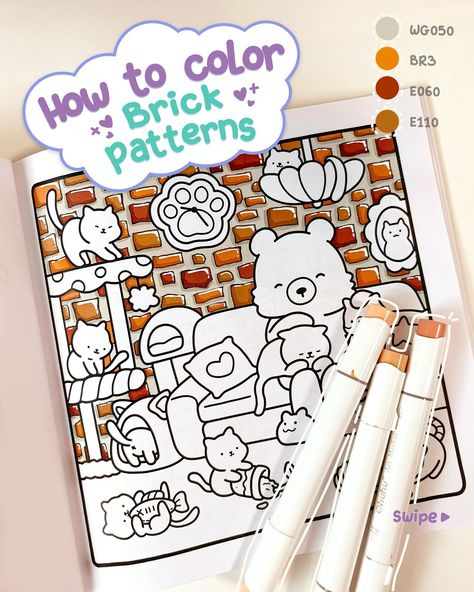 Instagram Marker Tutorial, Coco Wyo, Bobbie Goods, Coloring Pages Inspirational, Color Design Inspiration, Designs Coloring Books, Pattern Coloring Pages, Coloring Techniques, Detailed Coloring Pages