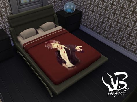 Baalberith-chan's Diabolik lovers double bed Los Sims 4, Sims Community, Diabolik, Diabolik Lovers, Los Sims, Double Bed, The Sims Resource, Sims Resource, Double Beds