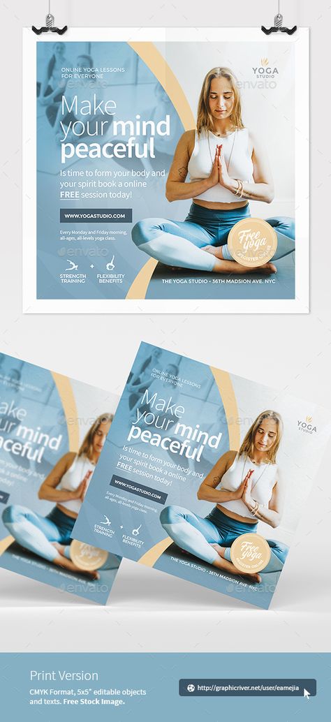 Yoga Online Class Flyer Buy 1 Get 1 Free Design Poster, Yoga Class Poster Design, Creative Yoga Poster Design, Yoga Class Poster, Yoga Promotional Poster, Yoga Poster Design, Yoga Class Advertisement, Yoga Retreat Flyer, Yoga Posters