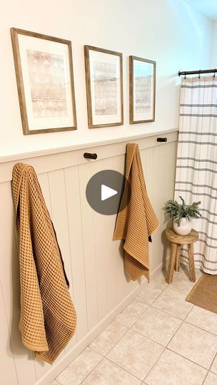 40K views · 1.1K reactions | I was so excited when I found the perfect beige paint while refinishing my boys’ bathroom! 

Balanced Beige by Sherwin Williams is such a great, neutral color that instantly warms up a space and has beautiful earthy tones!

What’s one of your favorite paint colors? 

#sherwinwilliams #sherwinwilliamspaint #sherwinwilliamsbalancedbeige #beigepaint #earthy #earthytones #earthyvibes #bathroommakeover #accentwall #bathroomtransformation #paintedwalls #paintitbeautiful #amazonfinds #amazonhome #targetfinds #targethome @sherwinwilliams #paintedwalls #shiplap #wallpanelling #wallpanels #organichome #neutralpalette #neutralcolors #diyhome 

Bathroom makeover, accent wall, Amazon finds, Target finds, home inspo, shiplap panel, diy home, bathroom inspo, paint colors | Ka Tan Walls Bathroom, Wood Panel Bathroom, Redo Bathroom, Bathroom Wall Colors, Beige Bathroom Ideas, Balanced Beige, Small Bathroom Colors, Tan Walls, Beige Paint