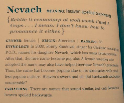 Terrible Meanings of Names...Nevaeh Nevaeh Wallpaper, Nevaeh Aesthetic, Meanings Of Names, Nevaeh Core, Name Aesthetic, Name Games, How To Pronounce, Big Dreams, Names With Meaning