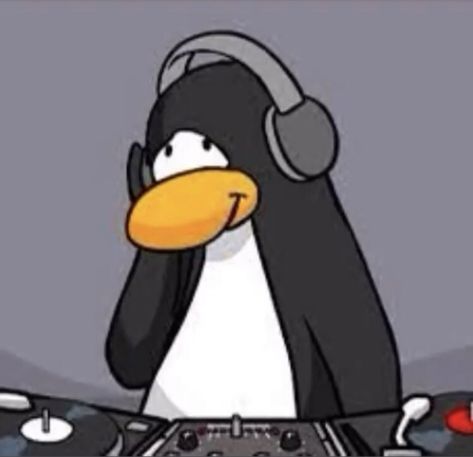 Club Penguin Pfp, Penguin Pfp, Pfp Y2k, Penguin Wallpaper, Elliott Smith, Club Penguin, Headphones, Songs, Music