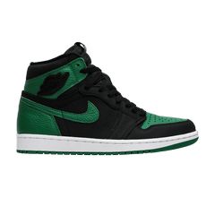 Wants on GOAT Green And Black Nike Shoes, Black And Green Jordans, Jordan 1 Green And Black, Black And Green Shoes, Green Air Jordan 1 Outfit, Pine Green Jordan 1 Outfit, Jordan Verde, Air Jordan 1 Green, Air Jordan Green