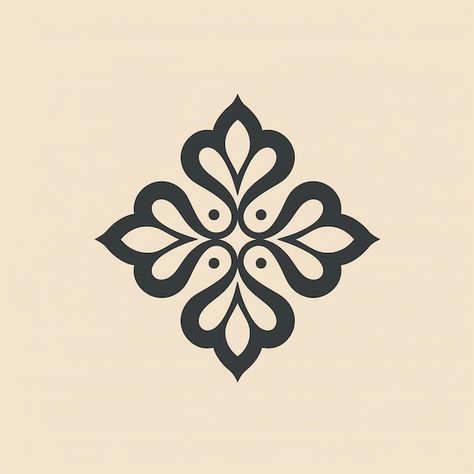 Beauty Brand Logo Ideas, Whimsical Logo Design, Tattoo Logo Design, 2025 Logo, Clover Symbol, Abstract Branding, Decorative Symbols, Branding Pattern, Asian Pattern