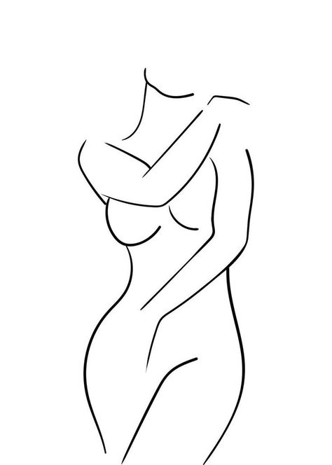 A Line Drawing, Female Body Art, Body Image Art, Minimalist Drawing, Line Art Design, Outline Art, Body Drawing, Abstract Line Art, Line Art Drawings