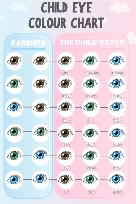 Baby Eye Color Chart Natural Eye Color Chart, Eye Color Genetics, Eye Colours Chart, How To Change Your Eye Color, How To Change Your Eye Color Naturally, Eye Type Chart, How To Change Eye Color Naturally, Eye Colour Chart, Types Of Blue Eyes