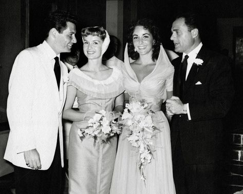 Elizabeth Taylor Wedding, Michael Wilding, Mike Todd, Celebrity Wedding Photos, Bridal Traditions, Taylor Wedding, Small Weddings Ceremony, Michael Todd, Bridal Wardrobe