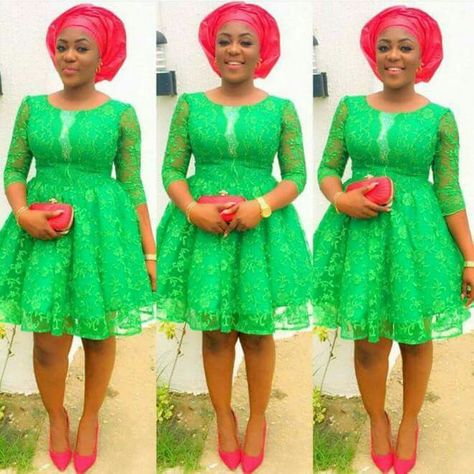 Nigerian Lace Dress, Aso Ebi Lace, Aso Ebi Lace Styles, Latest Aso Ebi Styles, African Lace Styles, Lace Dress Styles, Afrikaanse Mode, African Lace Dresses, Aso Ebi Styles