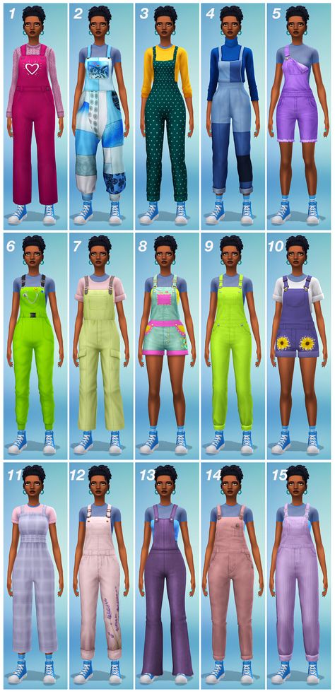 Lucy And Yak, Ts4 Cc, Sims 4 Cc, Sims Cc, Dungarees, Sims 4, 1 2 3, Capri Pants, Overalls