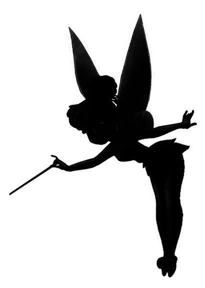 fairy cut out to cast shadow on wall......my little miss boo will love this, tinkerbell crazy right now :) Tinkerbell Pumpkin, Tinkerbell Silhouette, Silhouette Disney, Black And White Silhouette, Disney Silhouettes, Fairy Silhouette, Tinkerbell Party, Pumpkin Carvings Stencils, Silhouette Stencil