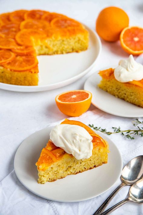 Cake Recipes At Home, Figgy Pudding, Orange Cake Recipe, Sweet Citrus, Food Articles, Orange Cake, Upside Down Cake, Cake Flavors, Desert Recipes