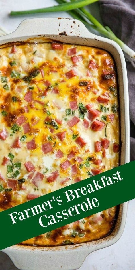 Farmer's Casserole, Farmers Breakfast, Farmers Casserole, Make Ahead Breakfast Casserole, Best Breakfast Casserole, Breakfast Recipies, Breakfast Quiche Recipes, Breakfast Casserole Easy, Quiche Recipes