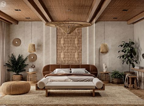 BEDROOM - WABI SABI :: Behance Bedroom Inspirations Aesthetic, Bedroom Wabi Sabi, Wabi Sabi Bedroom, Balinese Interior, Bedroom Minimal, Inspiration Wall Art, Classical Interior, Hotel Room Design, Ceiling Design Bedroom