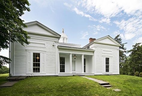 Farmhouse Colonial, Greek Villa, Greek Revival Architecture, Greek Revival Home, Greek Villas, King Of The Hill, Greek Revival, Cabins And Cottages, Farmhouse Exterior